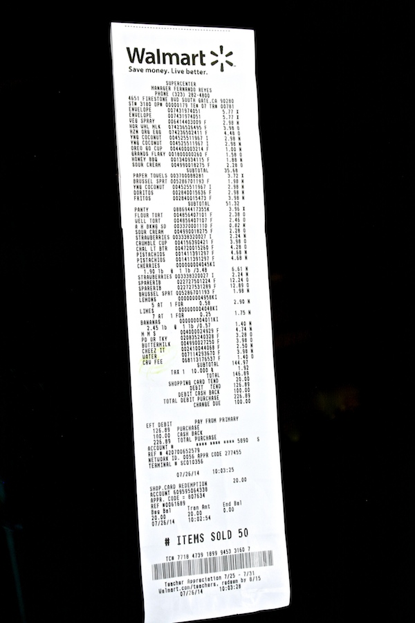 java program grocery receipt